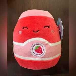 NWT Squishmallows Janna The Strawberry Jam Jar Stuffed Plush